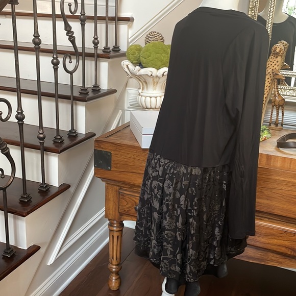 Logo black tunic with crushed velvet - Picture 3 of 7